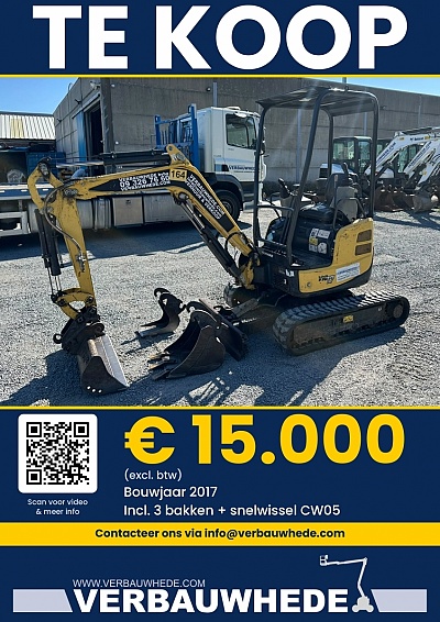 Aanbouwdelen graafkraan huren Yanmar Vio17 : foto 5